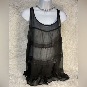 Sheer and Lace Babydoll Top